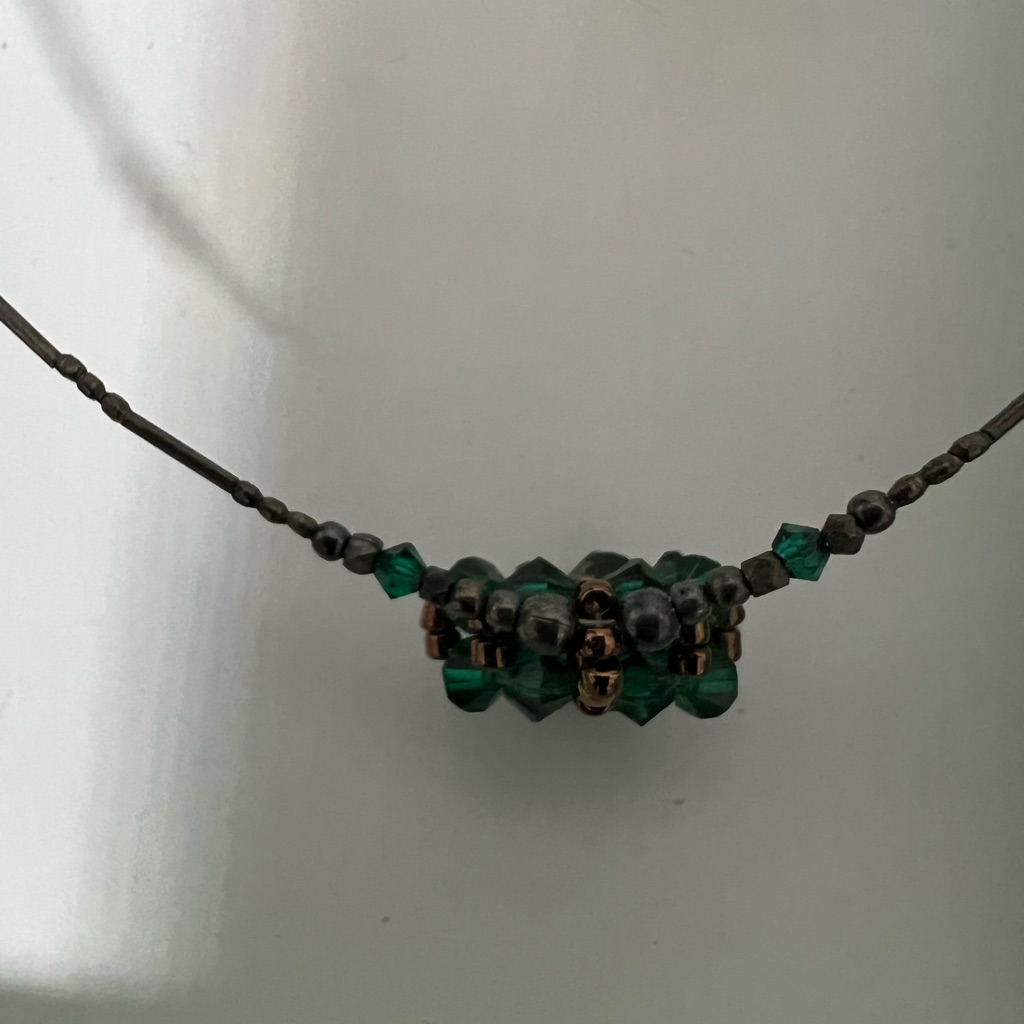 Antique Handmade Green Necklace